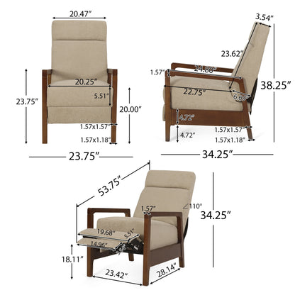 Fauteuil inclinable à dossier cascade Neihart par Christopher Knight Home