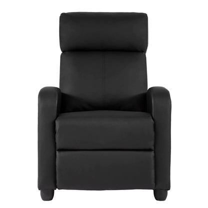 Fauteuil inclinable massant Nell en similicuir noir à 2 points par Furniture of America
