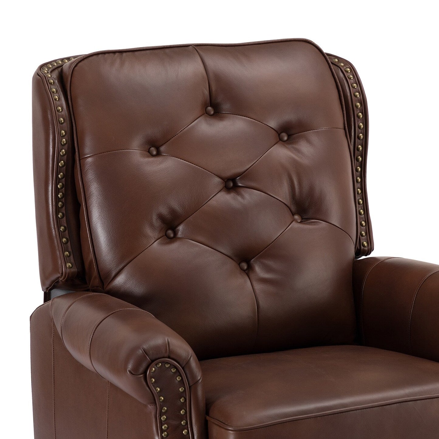 Fauteuil inclinable Nestor Mid-Century en cuir véritable avec pieds en bois massif par HULALA HOME