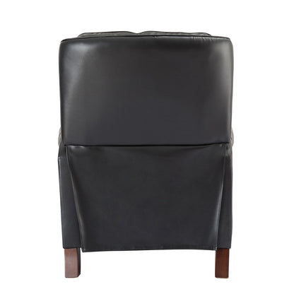 Fauteuil inclinable Nestor Mid-Century en cuir véritable avec pieds en bois massif par HULALA HOME