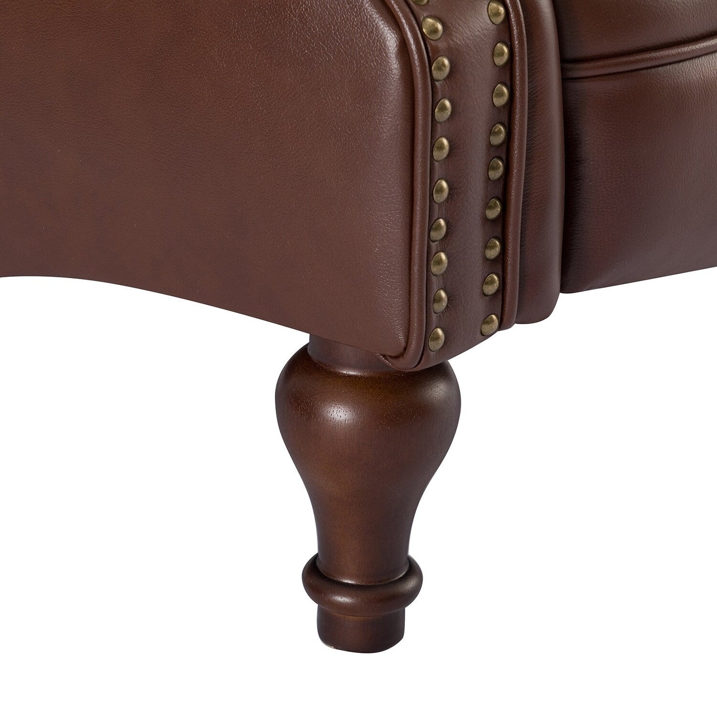 Fauteuil inclinable Nestor Mid-Century en cuir véritable avec pieds en bois massif par HULALA HOME