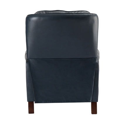 Fauteuil inclinable Nestor Mid-Century en cuir véritable avec pieds en bois massif par HULALA HOME