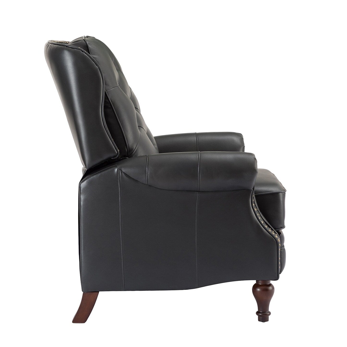 Fauteuil inclinable Nestor Mid-Century en cuir véritable avec pieds en bois massif par HULALA HOME
