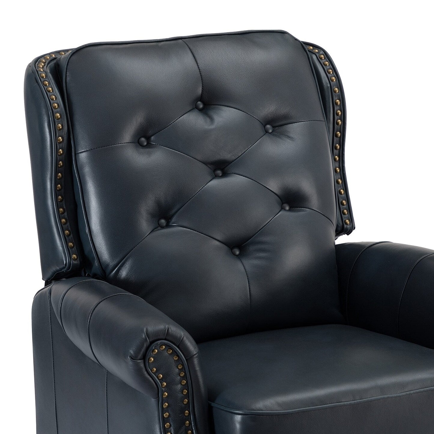 Fauteuil inclinable Nestor Mid-Century en cuir véritable avec pieds en bois massif par HULALA HOME