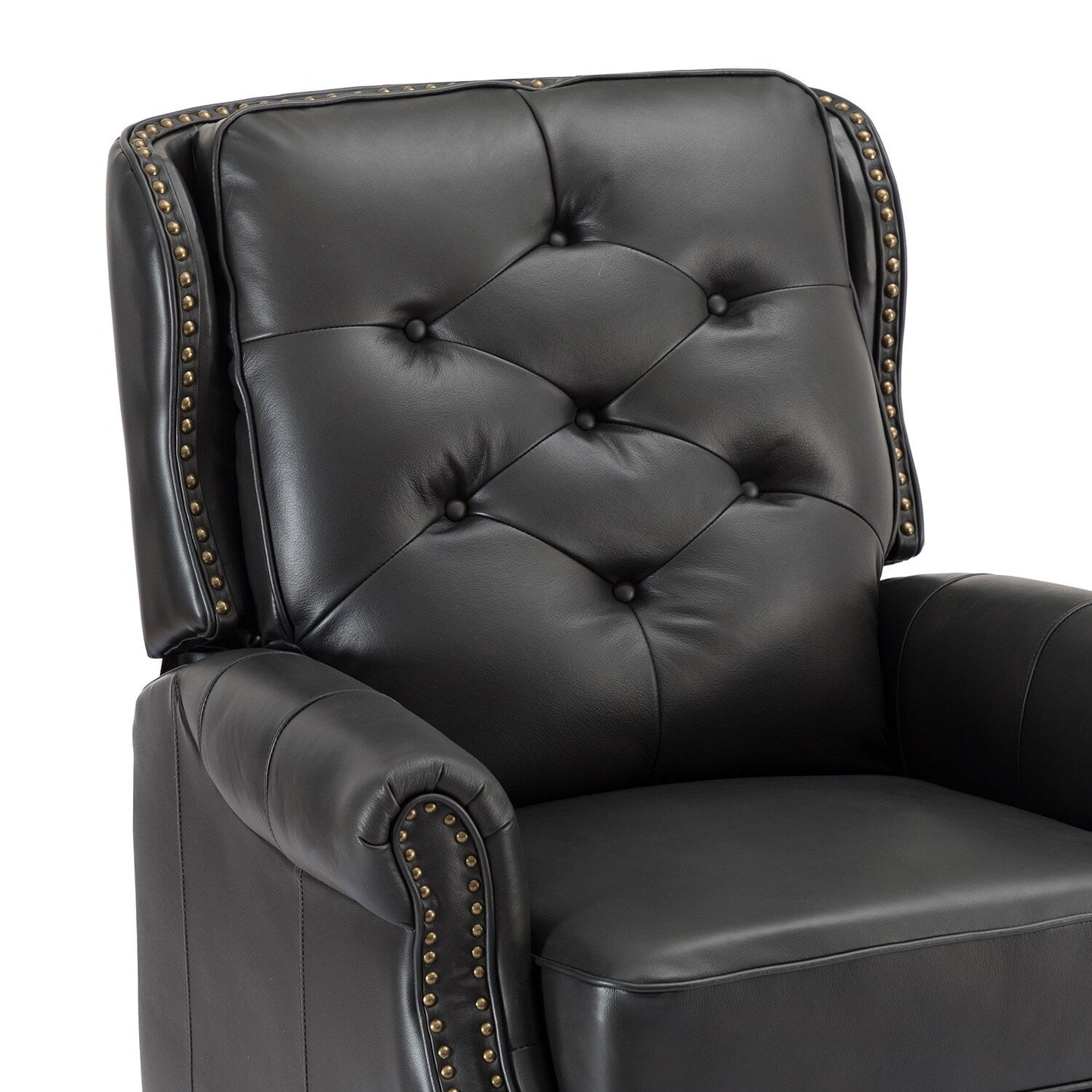 Fauteuil inclinable Nestor Mid-Century en cuir véritable avec pieds en bois massif par HULALA HOME