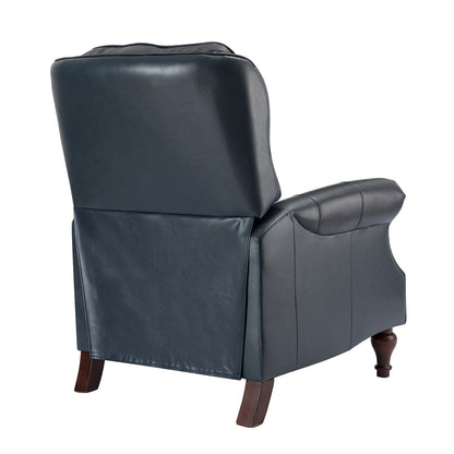 Fauteuil inclinable Nestor Mid-Century en cuir véritable avec pieds en bois massif par HULALA HOME