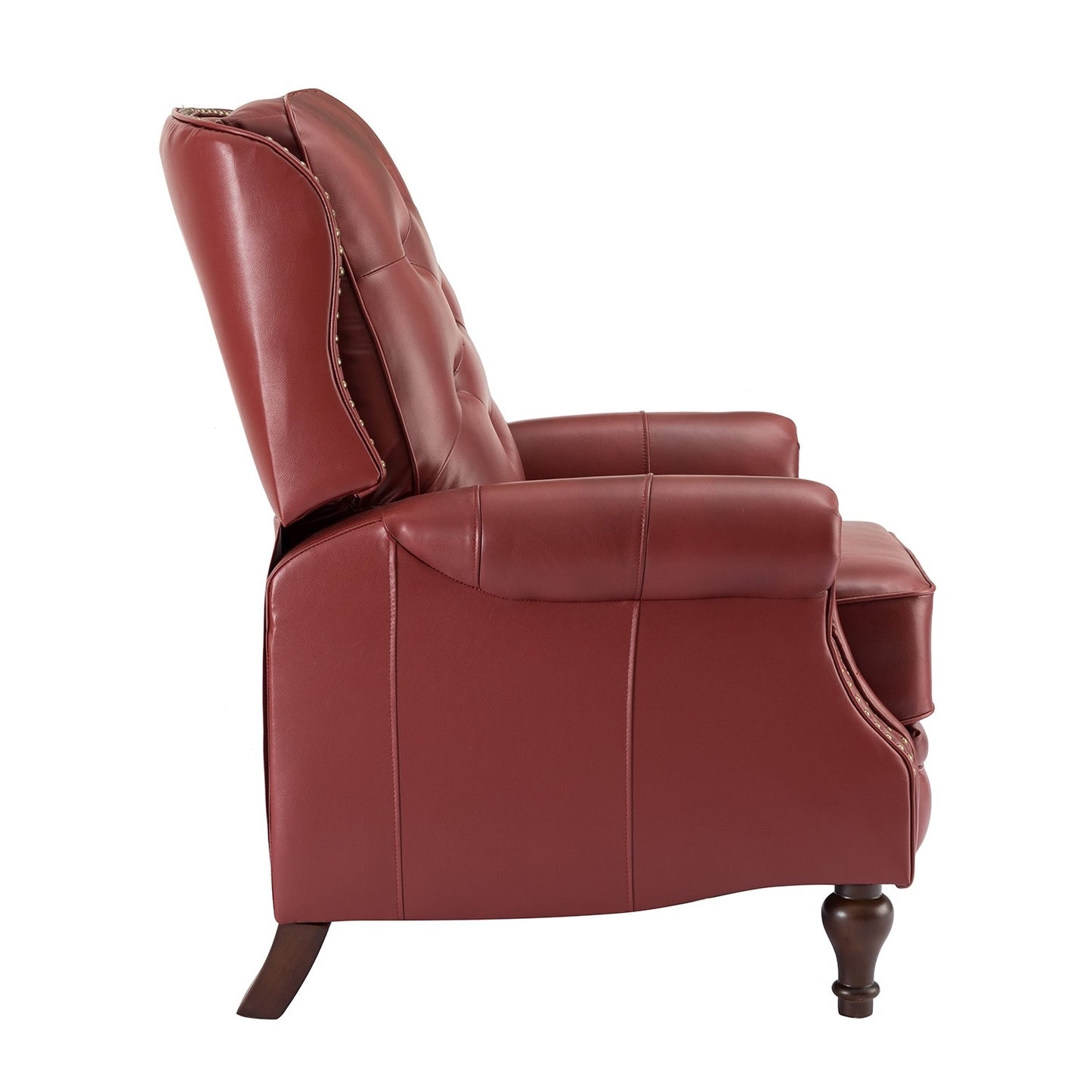 Fauteuil inclinable Nestor Mid-Century en cuir véritable avec pieds en bois massif par HULALA HOME