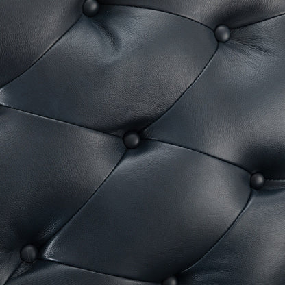 Fauteuil inclinable Nestor Mid-Century en cuir véritable avec pieds en bois massif par HULALA HOME