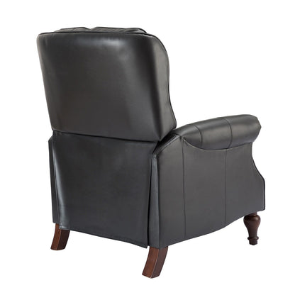 Fauteuil inclinable Nestor Mid-Century en cuir véritable avec pieds en bois massif par HULALA HOME