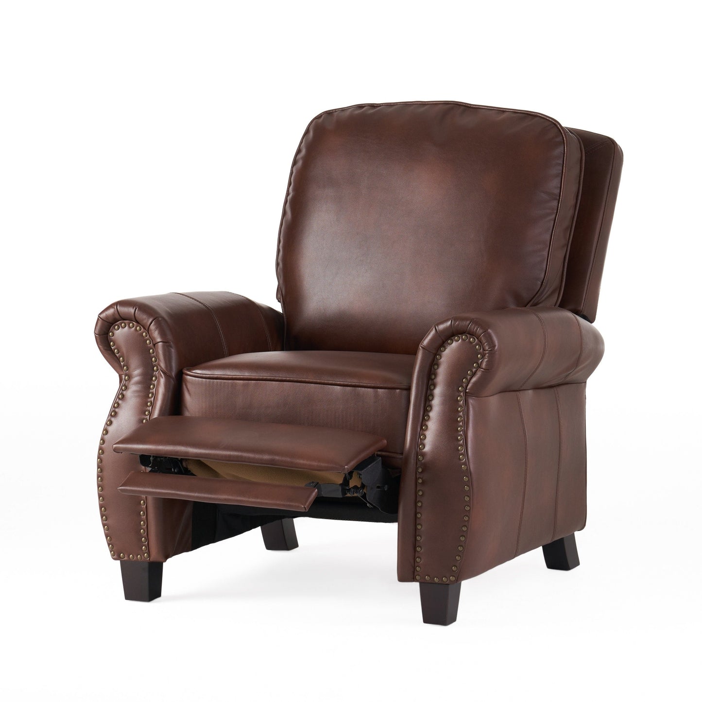 Fauteuil inclinable en PU bicolore Neville par Christopher Knight Home