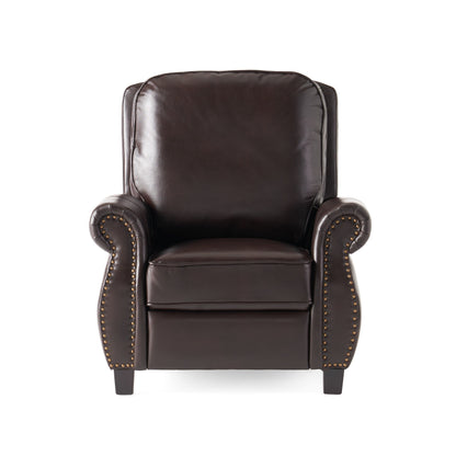Fauteuil inclinable en PU bicolore Neville par Christopher Knight Home