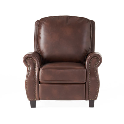 Fauteuil inclinable en PU bicolore Neville par Christopher Knight Home