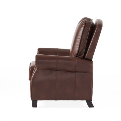 Fauteuil inclinable en PU bicolore Neville par Christopher Knight Home