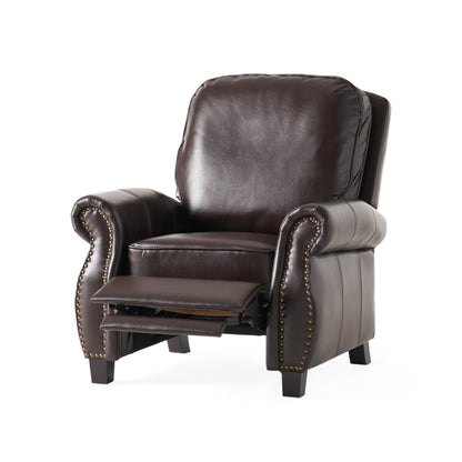 Fauteuil inclinable en PU bicolore Neville par Christopher Knight Home