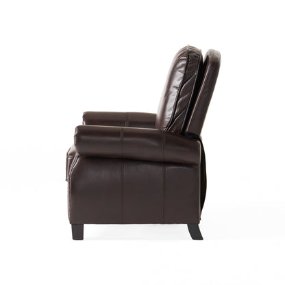 Fauteuil inclinable en PU bicolore Neville par Christopher Knight Home