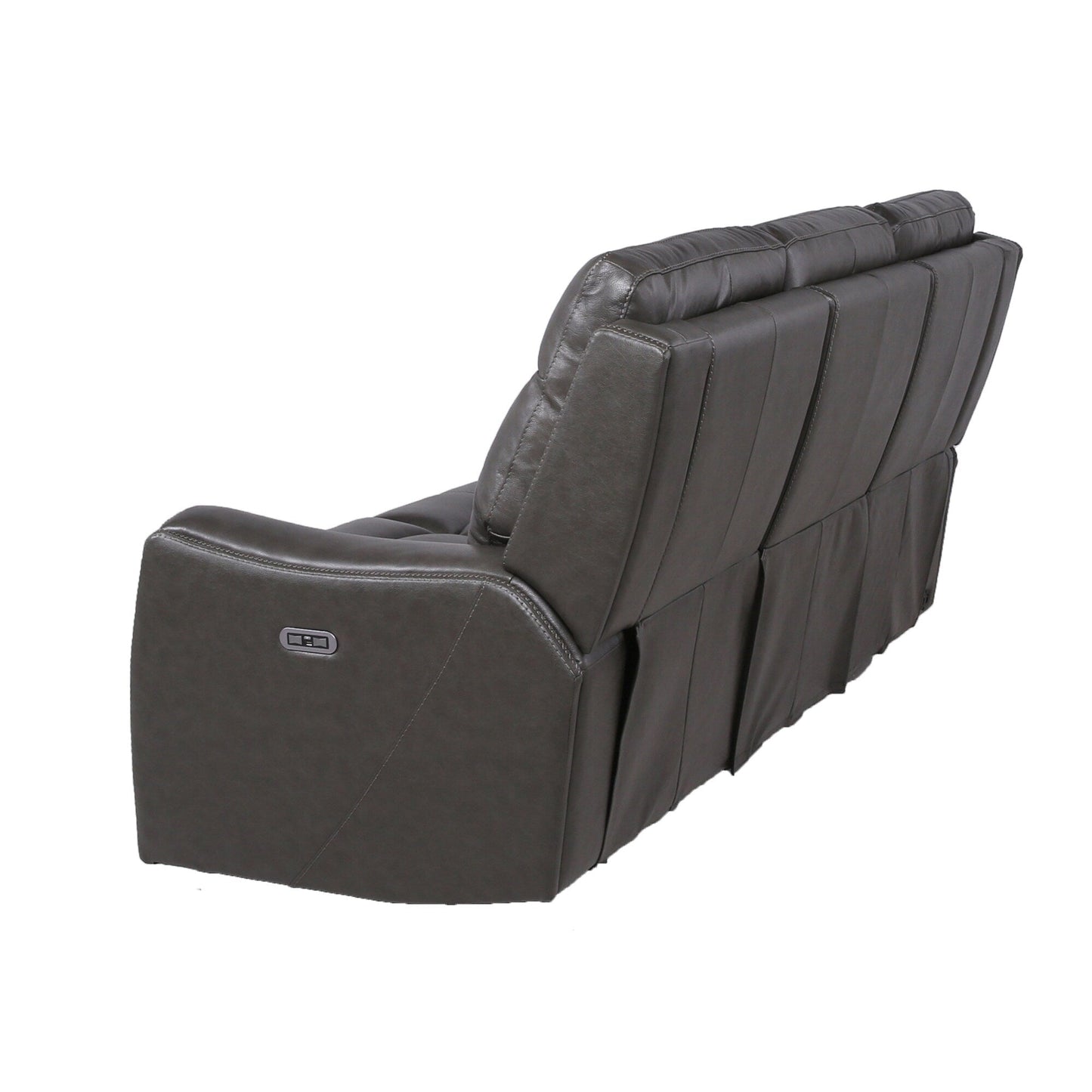 Canapé inclinable Newport Power en cuir pleine fleur Steve Silver