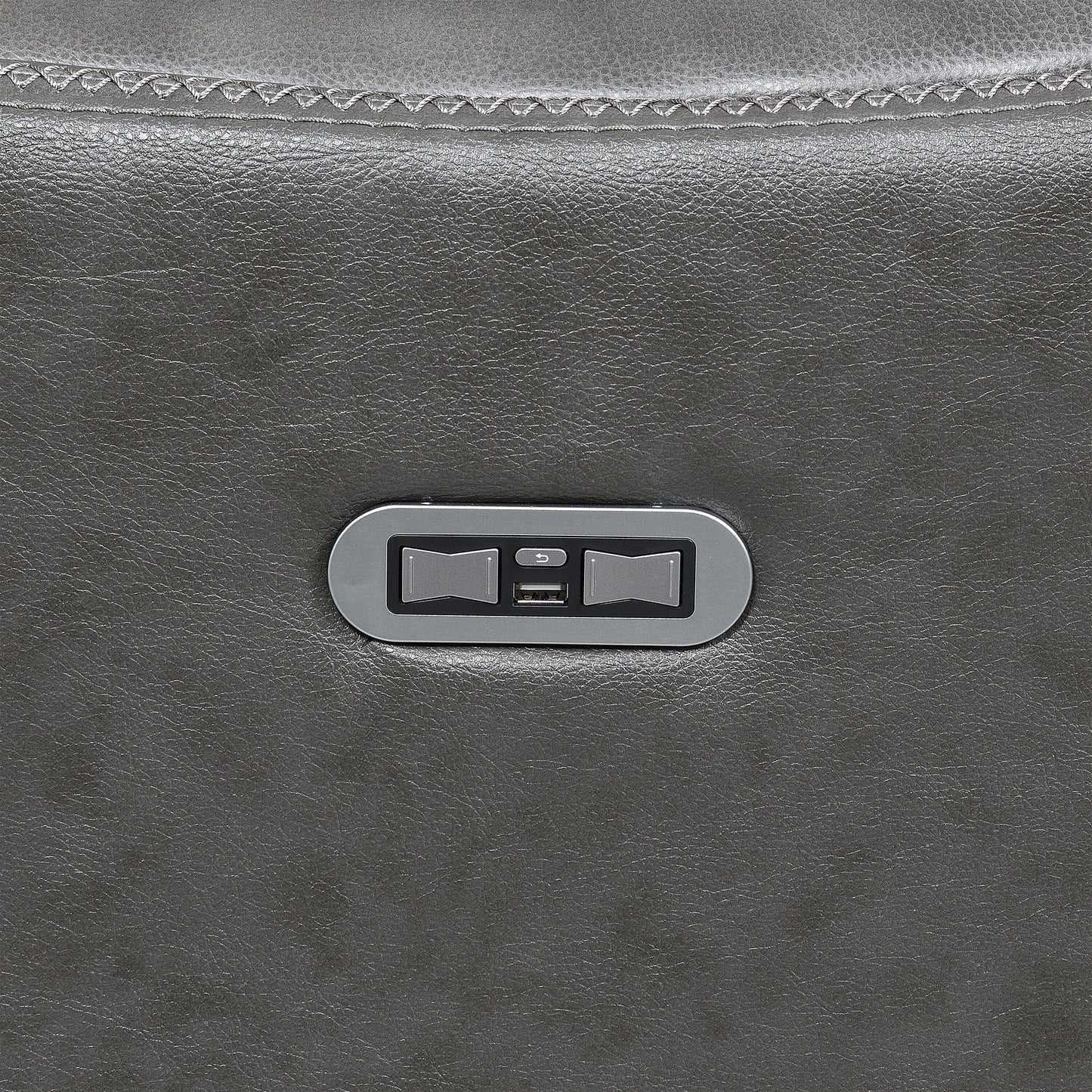 Canapé inclinable Newport Power en cuir pleine fleur Steve Silver