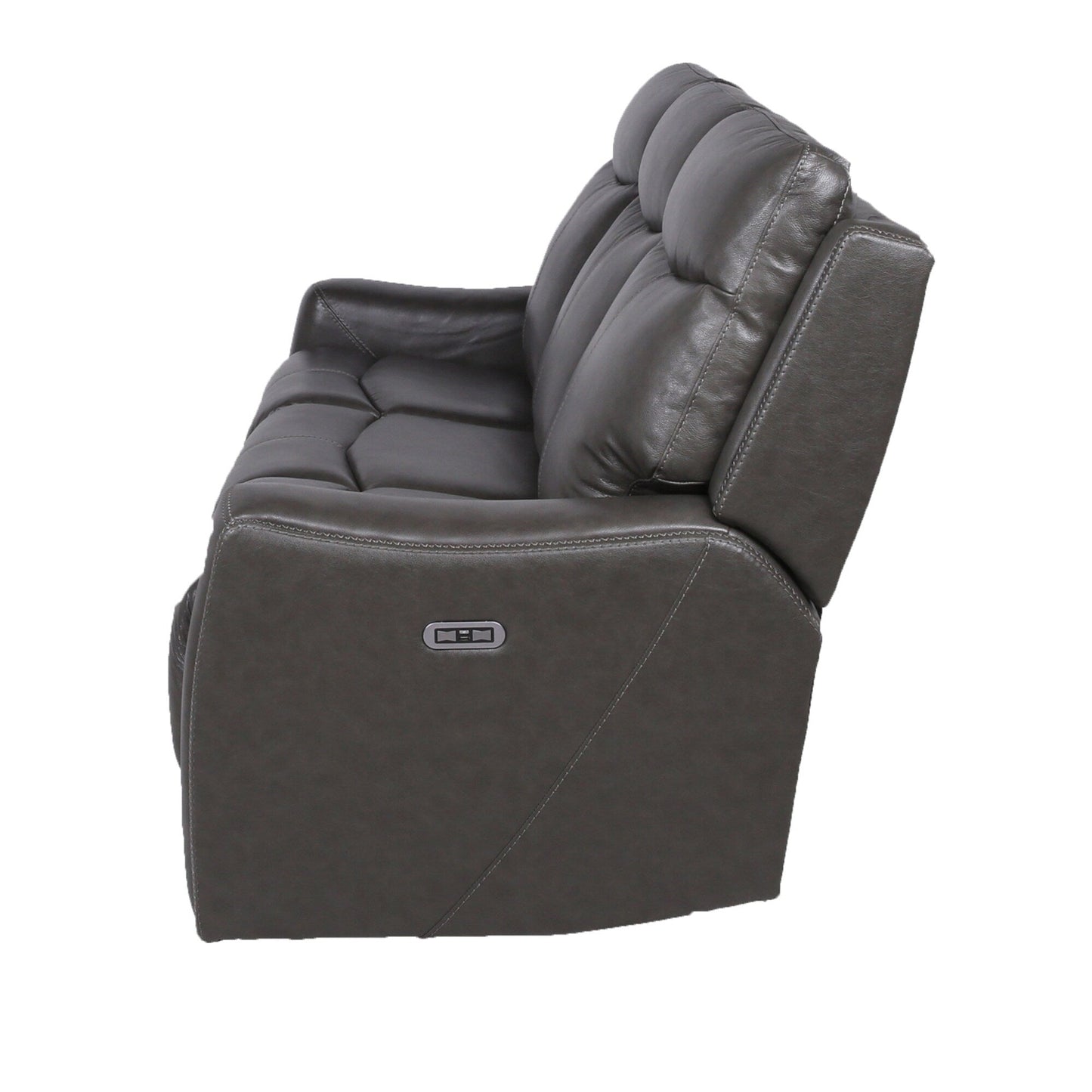 Canapé inclinable Newport Power en cuir pleine fleur Steve Silver