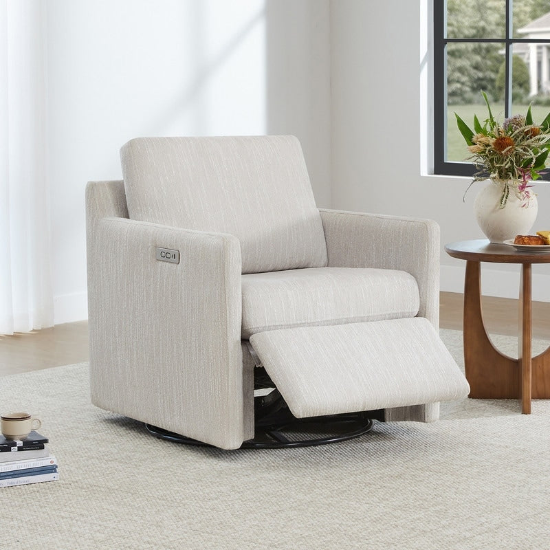Fauteuil d'appoint pivotant Nora Power avec repose-pieds électriques