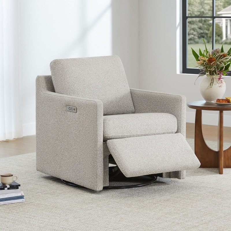 Fauteuil d'appoint pivotant Nora Power avec repose-pieds électriques