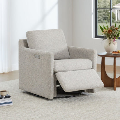 Fauteuil d'appoint pivotant Nora Power avec repose-pieds électriques