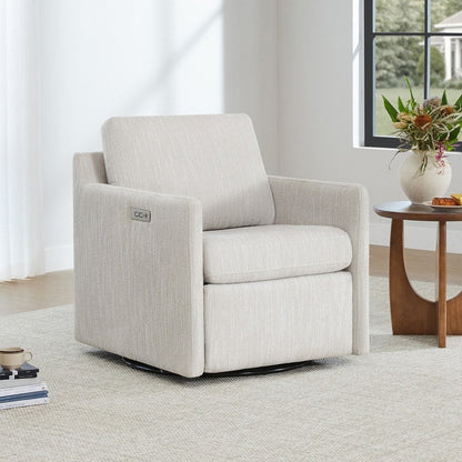 Fauteuil d'appoint pivotant Nora Power avec repose-pieds électriques