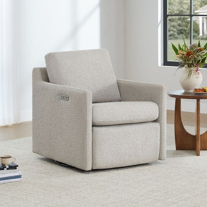 Fauteuil d'appoint pivotant Nora Power avec repose-pieds électriques