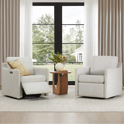 Fauteuil d'appoint pivotant Nora Power avec repose-pieds électriques