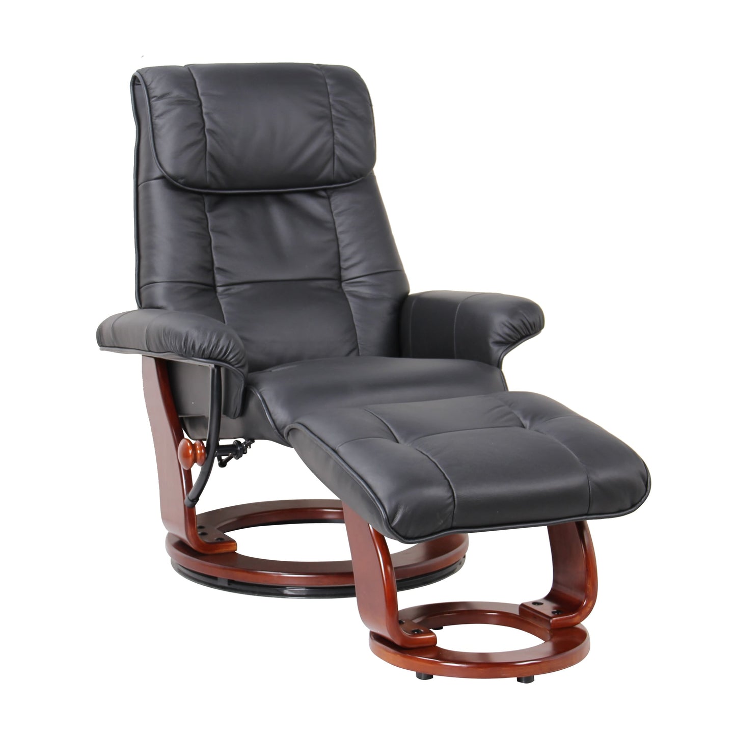 Fauteuil inclinable et ottoman en cuir Copper Grove Serrat