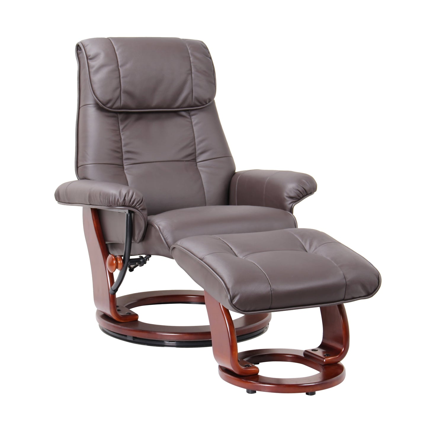 Fauteuil inclinable et ottoman en cuir Copper Grove Serrat