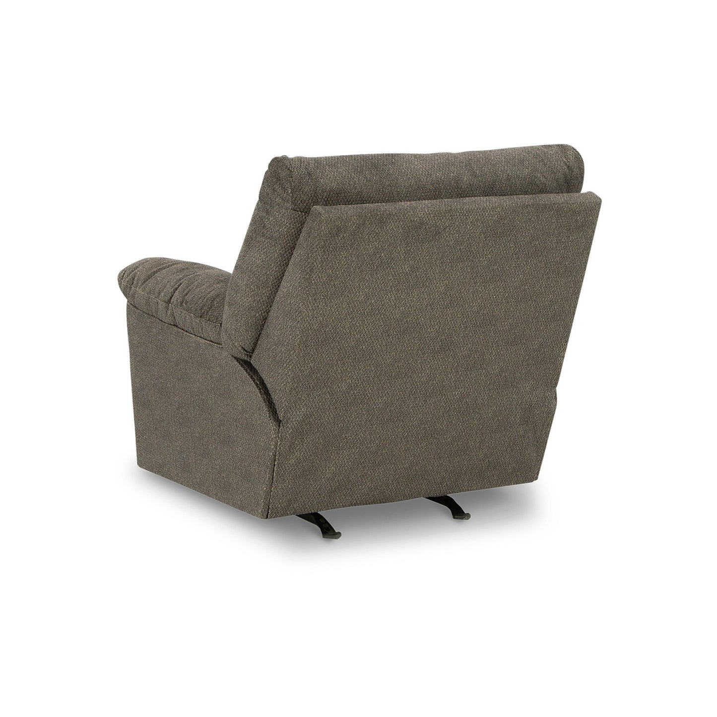 Fauteuil inclinable à bascule Noto, 41 pouces, accoudoirs coussinés gris du milieu du siècle