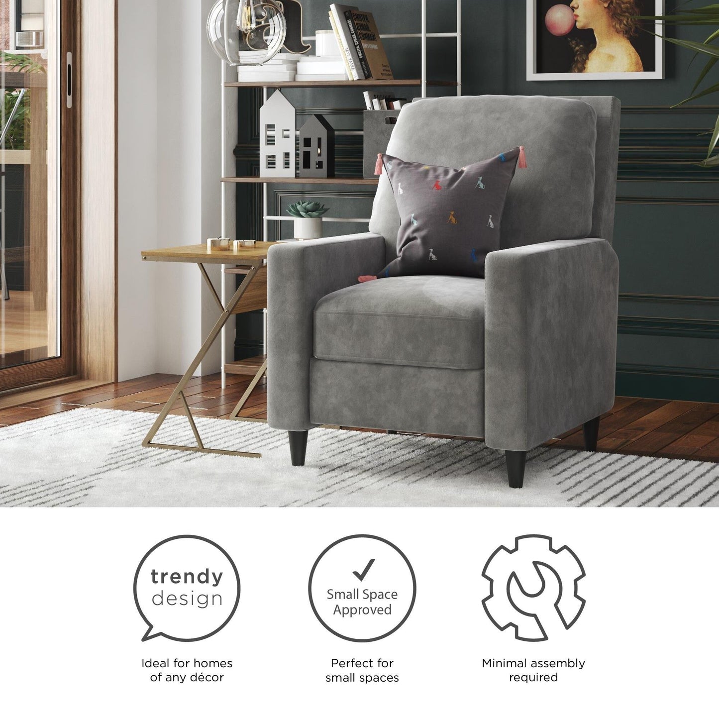 Le fauteuil inclinable Novogratz Lana