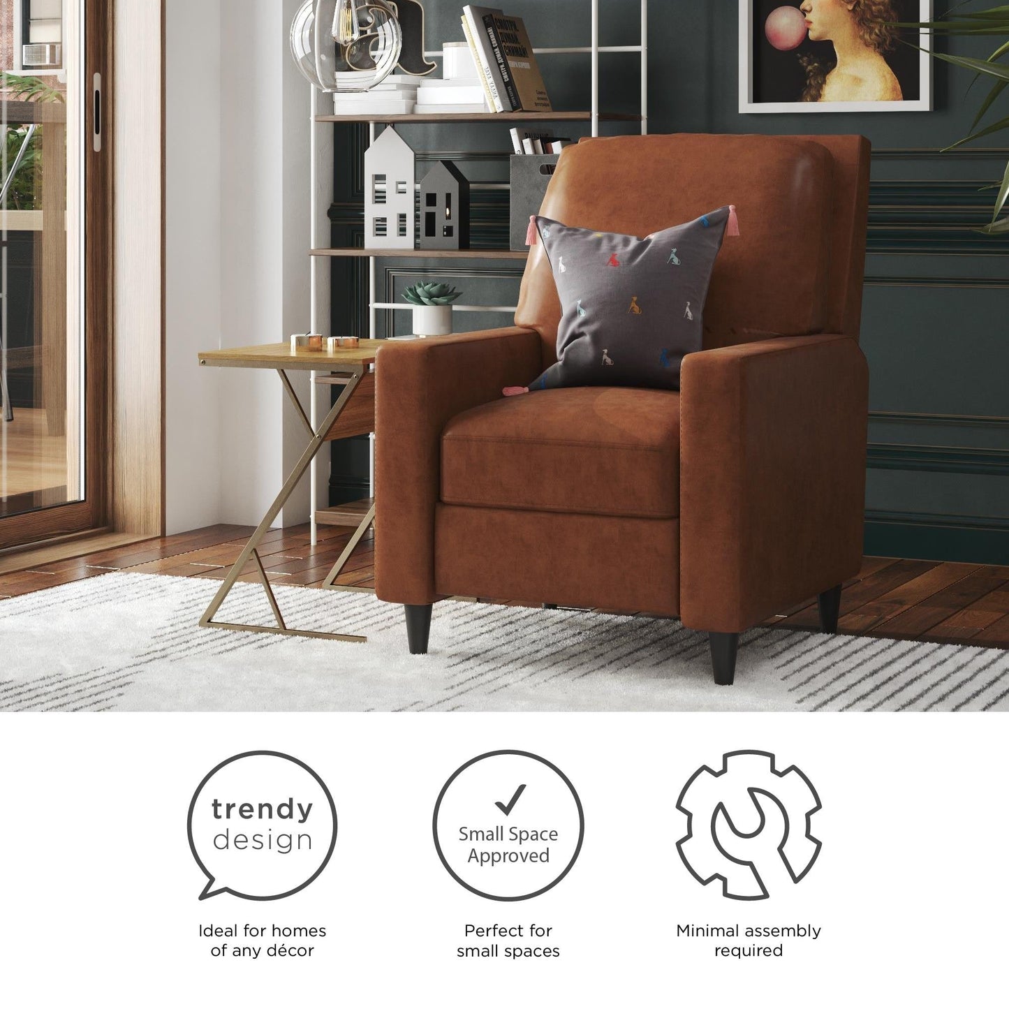 Le fauteuil inclinable Novogratz Lana