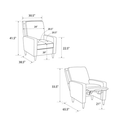Le fauteuil inclinable Novogratz Lana