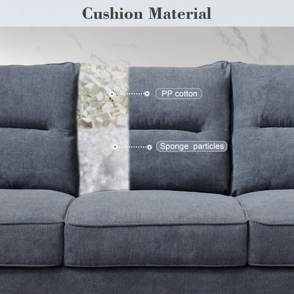 Canapé d'intérieur OVIOS avec coussin moelleux et pieds en bois