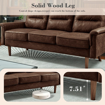 Canapé d'intérieur OVIOS avec coussin moelleux et pieds en bois