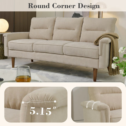 Canapé d'intérieur OVIOS avec coussin moelleux et pieds en bois