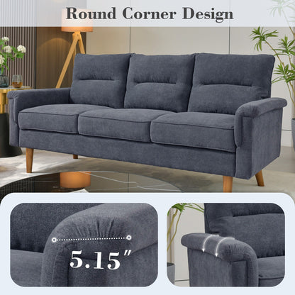 Canapé d'intérieur OVIOS avec coussin moelleux et pieds en bois