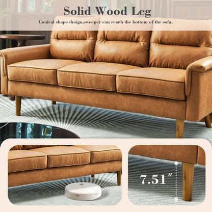 Canapé d'intérieur OVIOS avec coussin moelleux et pieds en bois