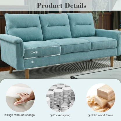 Canapé d'intérieur OVIOS avec coussin moelleux et pieds en bois