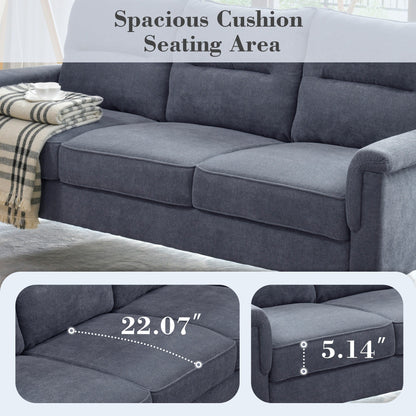 Canapé d'intérieur OVIOS avec coussin moelleux et pieds en bois