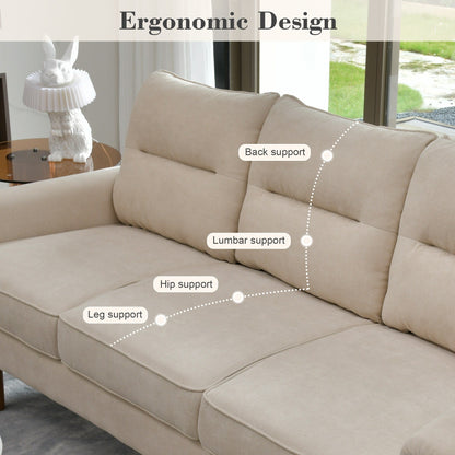 Canapé d'intérieur OVIOS avec coussin moelleux et pieds en bois