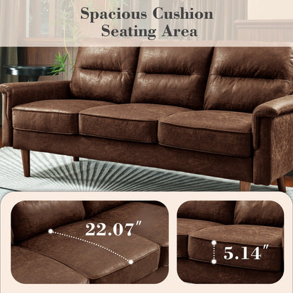 Canapé d'intérieur OVIOS avec coussin moelleux et pieds en bois