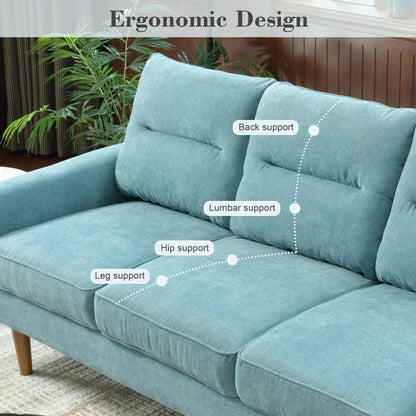 Canapé d'intérieur OVIOS avec coussin moelleux et pieds en bois