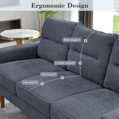 Canapé d'intérieur OVIOS avec coussin moelleux et pieds en bois