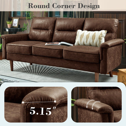 Canapé d'intérieur OVIOS avec coussin moelleux et pieds en bois