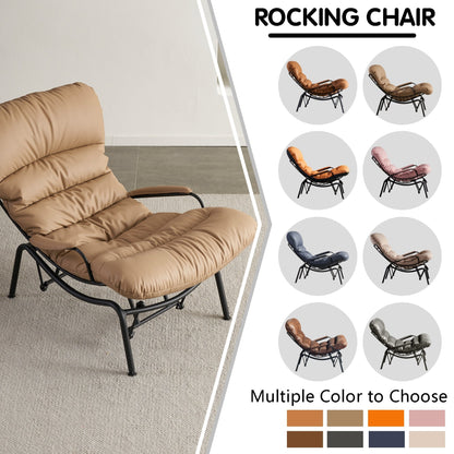 Fauteuil d'appoint de salon OVIOS Fauteuil inclinable à bascule avec pouf