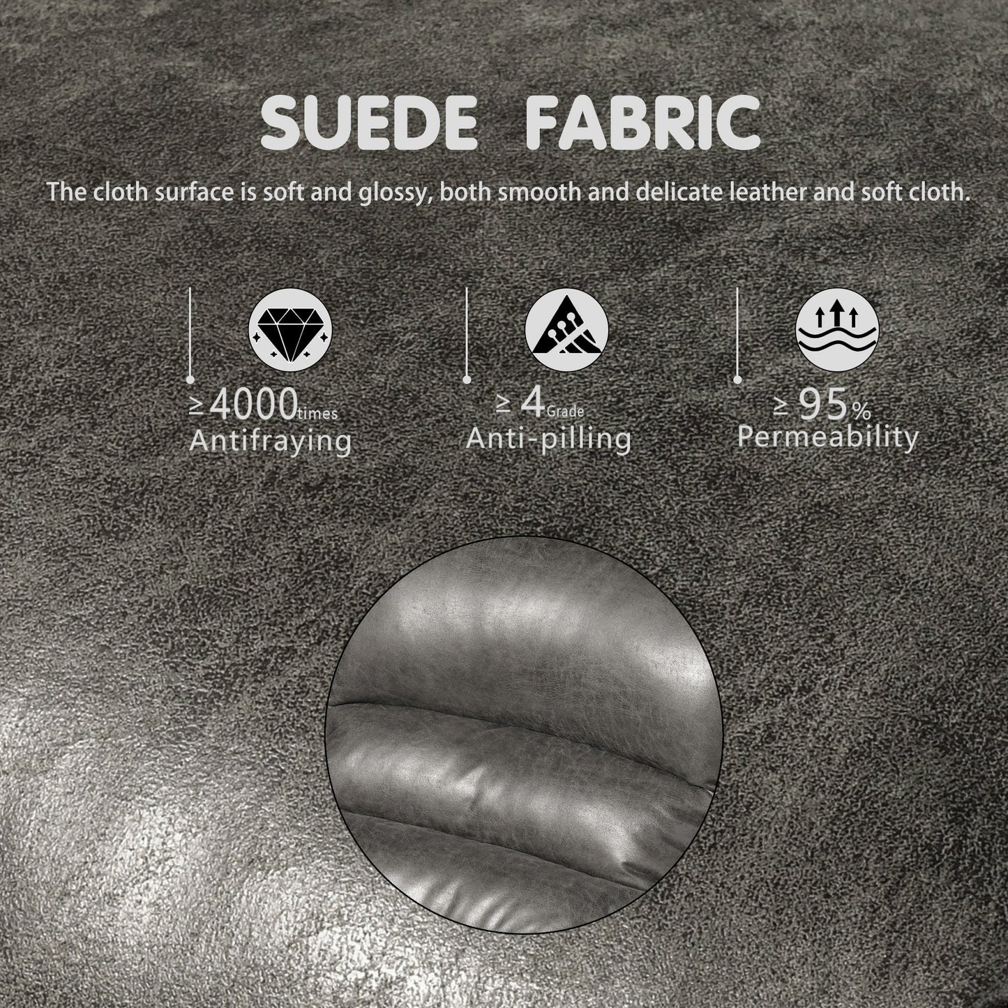 Fauteuil d'appoint de salon OVIOS Fauteuil inclinable à bascule avec pouf