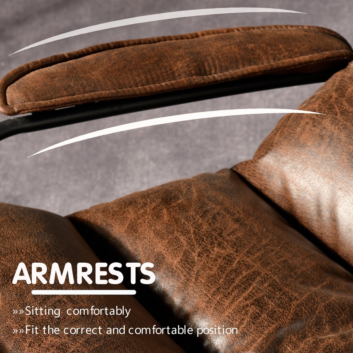 Fauteuil d'appoint de salon OVIOS Fauteuil inclinable à bascule avec pouf