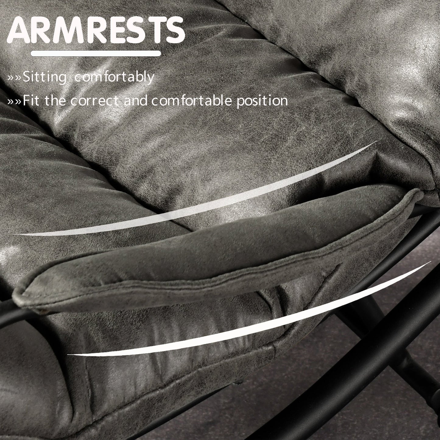 Fauteuil d'appoint de salon OVIOS Fauteuil inclinable à bascule avec pouf